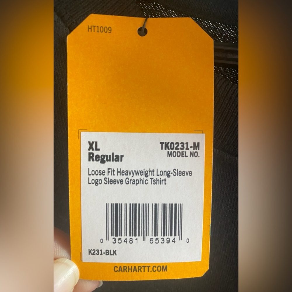 Carhartt Black Long Sleeve Shirt, Size XL​ - Picture 7 of 7